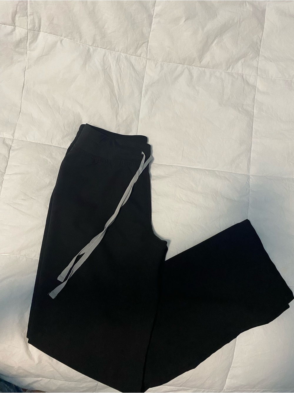 Figs Black Women's Jogger Pants with Gray Drawstring